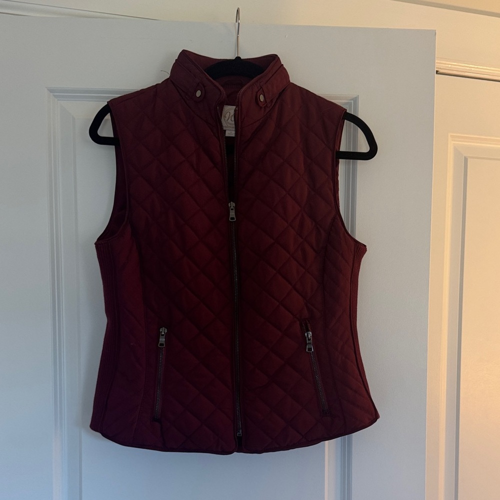 Westport Quilted Maroon Vest